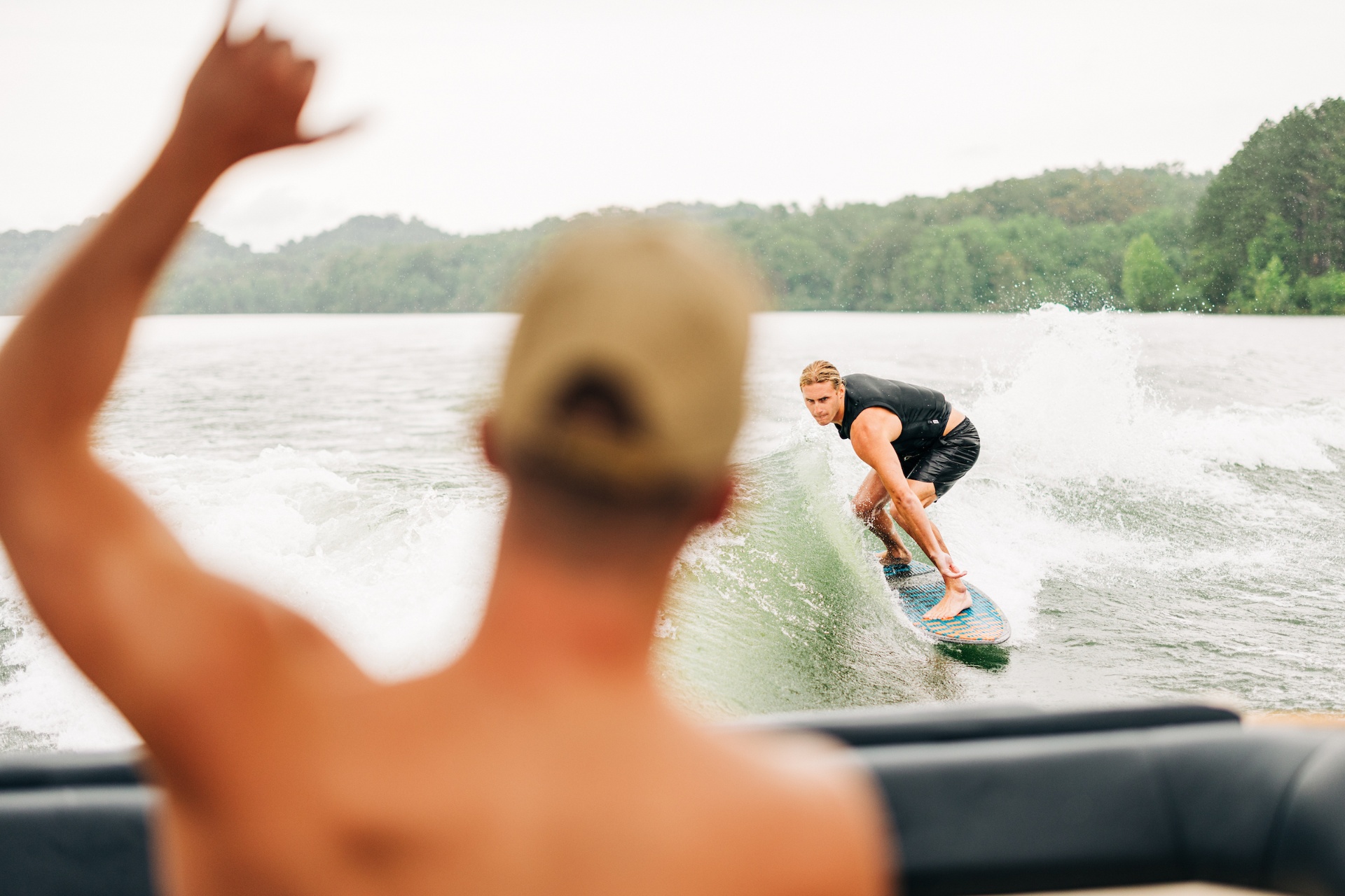 Wake Surfing Action